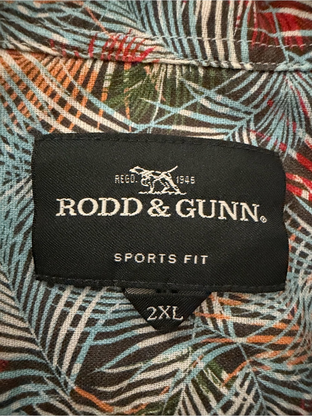 Rodd & Gunn Linen blend Men’s Hawaiian Shirt size 2XL Like New XXL - Picture 3 of 5